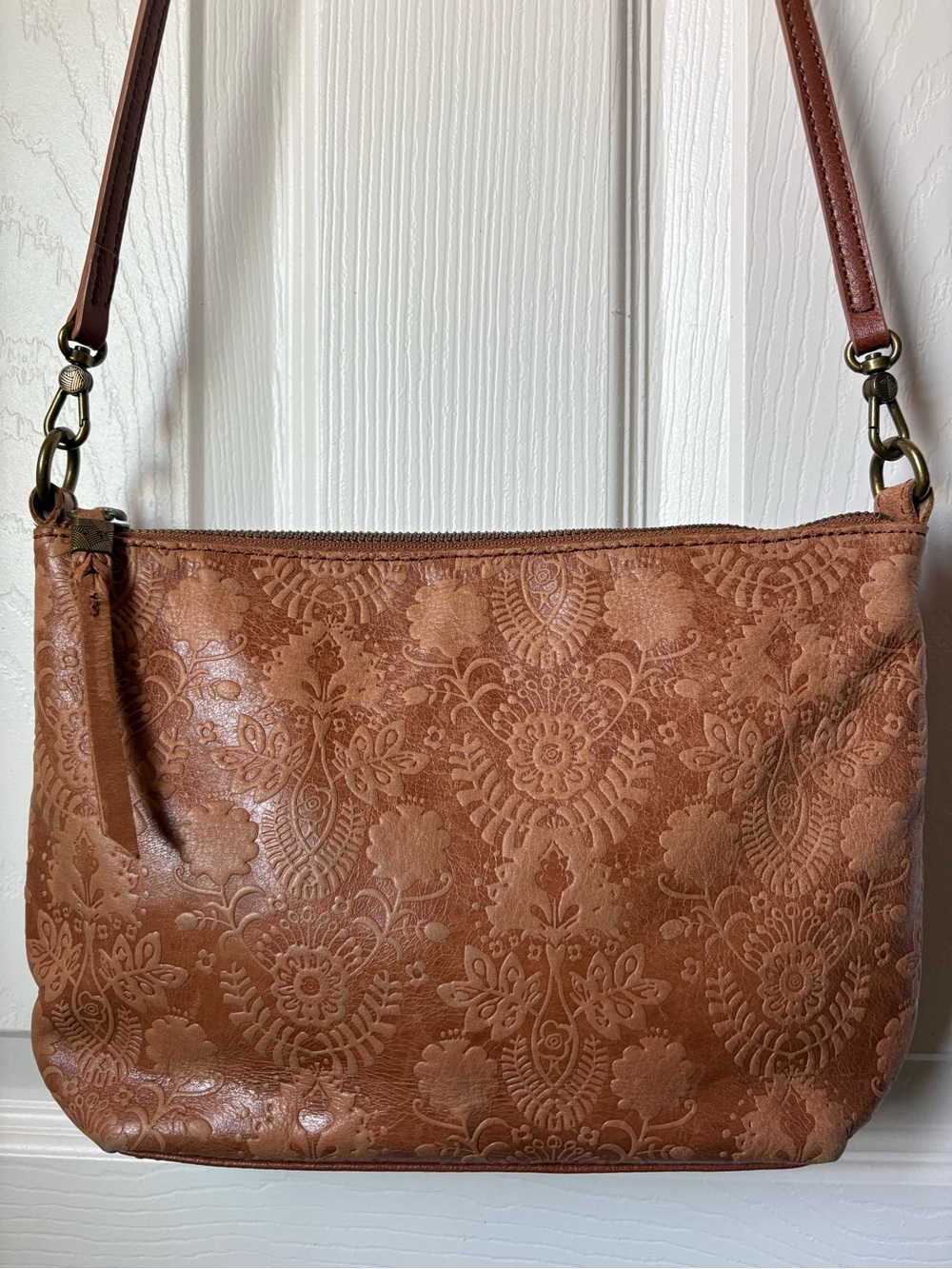 The Sak Leather Tooled Floral Boho Bag
